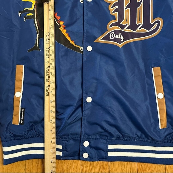 Members Only X Jean Michel Basquiat Varsity Bomber Jacket M Mona Lisa blue - Picture 6 of 10